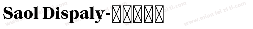 Saol Dispaly字体转换